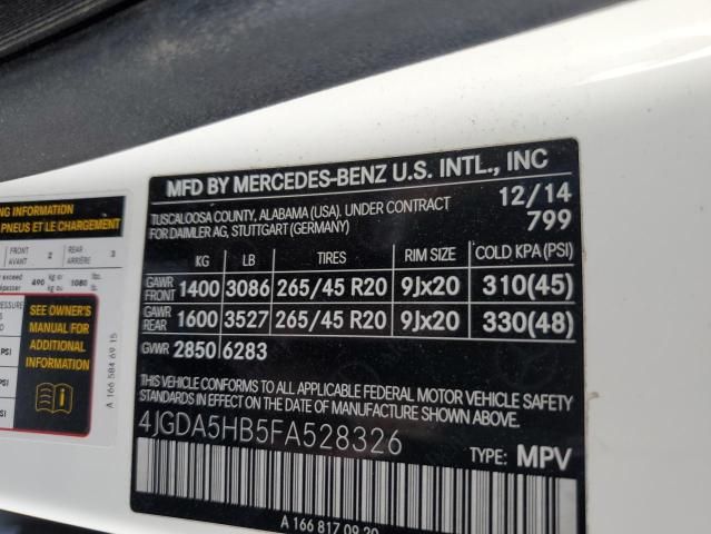 2015 Mercedes-Benz ML 350 4matic