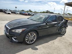 Salvage cars for sale from Copart Corpus Christi, TX: 2023 Infiniti Q50 Luxe