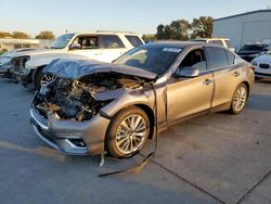 Salvage cars for sale from Copart Sacramento, CA: 2021 Infiniti Q50 Luxe