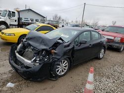 Salvage cars for sale from Copart Dyer, IN: 2012 Honda Civic EXL