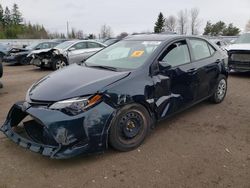 Salvage cars for sale from Copart Bowmanville, ON: 2017 Toyota Corolla L