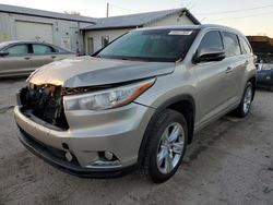 Toyota Highlander salvage cars for sale: 2015 Toyota Highlander Limited