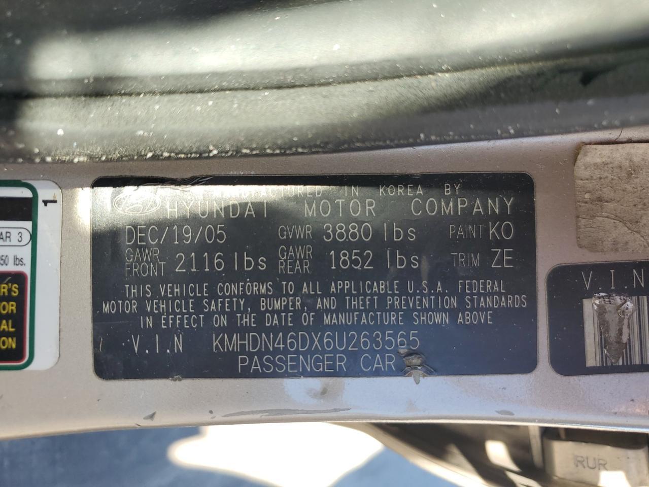2006 Hyundai Elantra gls