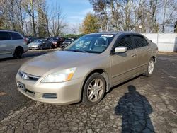 Honda Accord salvage cars for sale: 2006 Honda Accord EX