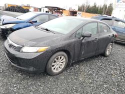 Honda Civic salvage cars for sale: 2012 Honda Civic LX