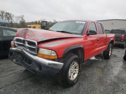 Dodge Dakota salvage cars for sale: 2002 Dodge Dakota Quad SLT