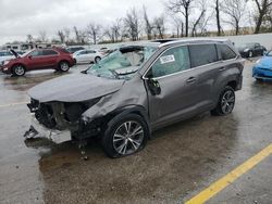 Toyota Highlander salvage cars for sale: 2016 Toyota Highlander XLE