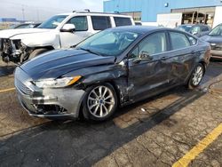 Salvage cars for sale from Copart Woodhaven, MI: 2017 Ford Fusion SE