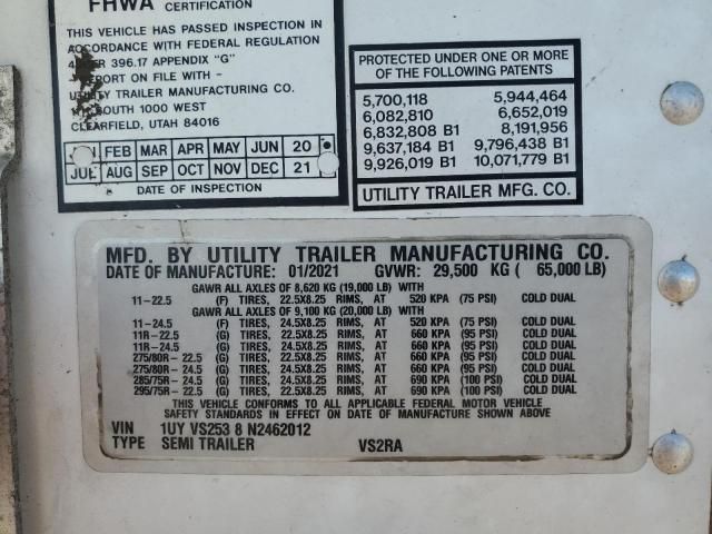 2022 Utility Reefer Trailer W/ Thermo King S-600