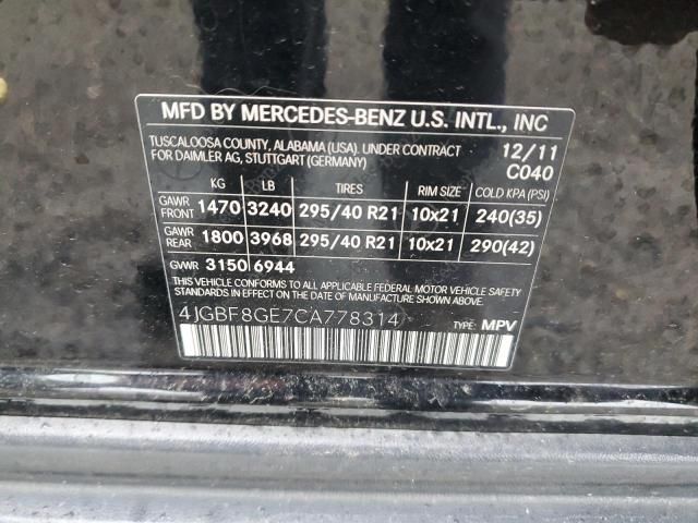 2012 Mercedes-Benz GL 550 4matic