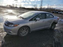 Honda Civic salvage cars for sale: 2012 Honda Civic LX