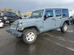 Jeep salvage cars for sale: 2015 Jeep Wrangler Unlimited Sport