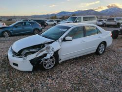 Honda Accord salvage cars for sale: 2007 Honda Accord EX