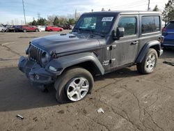 Jeep Wrangler Sport salvage cars for sale: 2019 Jeep Wrangler Sport