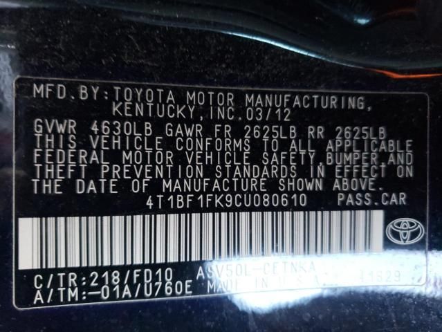 2012 Toyota Camry Base