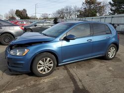 Volkswagen Golf salvage cars for sale: 2016 Volkswagen Golf S/SE