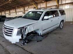 Cadillac Escalade salvage cars for sale: 2018 Cadillac Escalade ESV Premium Luxury