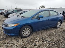 Honda Civic salvage cars for sale: 2012 Honda Civic LX