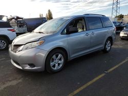 Toyota Sienna le salvage cars for sale: 2012 Toyota Sienna LE