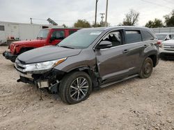 Toyota Highlander salvage cars for sale: 2018 Toyota Highlander SE