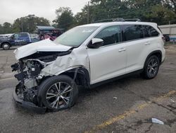 Toyota Highlander salvage cars for sale: 2019 Toyota Highlander LE