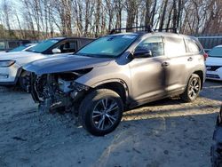 Toyota Highlander salvage cars for sale: 2017 Toyota Highlander LE