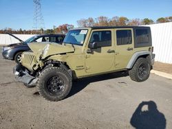 Salvage cars for sale from Copart Glassboro, NJ: 2013 Jeep Wrangler Unlimited Sport