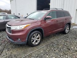 Toyota Highlander salvage cars for sale: 2015 Toyota Highlander XLE