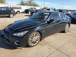 Salvage cars for sale from Copart Oklahoma City, OK: 2019 Infiniti Q50 Luxe