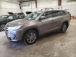 Toyota Highlander salvage cars for sale: 2018 Toyota Highlander SE