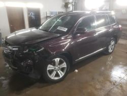 Toyota Highlander salvage cars for sale: 2012 Toyota Highlander Limited