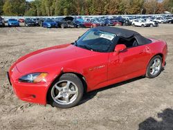 Honda salvage cars for sale: 2002 Honda S2000