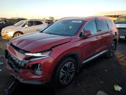 Hyundai salvage cars for sale: 2019 Hyundai Santa FE Limited