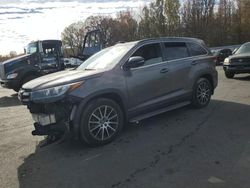 Toyota Highlander salvage cars for sale: 2018 Toyota Highlander SE