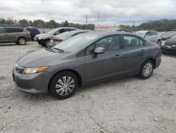 Honda Civic salvage cars for sale: 2012 Honda Civic LX