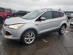 Salvage cars for sale from Copart Woodhaven, MI: 2015 Ford Escape Titanium