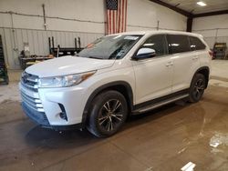 Toyota Highlander salvage cars for sale: 2019 Toyota Highlander LE