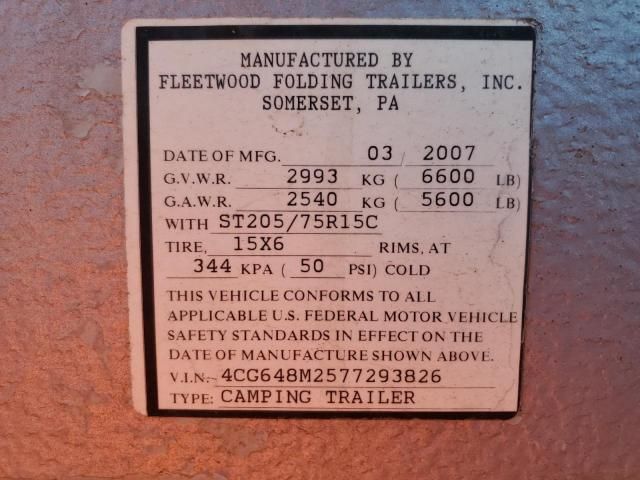 2007 Fleetwood Trailer