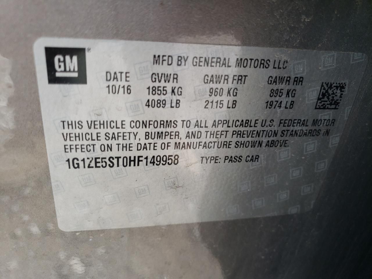 2017 Chevrolet Malibu lt