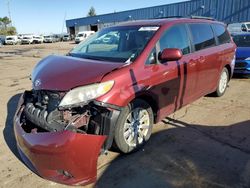 Toyota Sienna xle salvage cars for sale: 2012 Toyota Sienna XLE