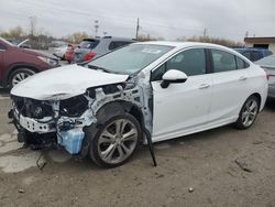 Chevrolet salvage cars for sale: 2018 Chevrolet Cruze Premier