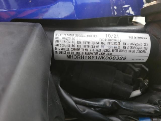 2022 Yamaha YZFR3 A