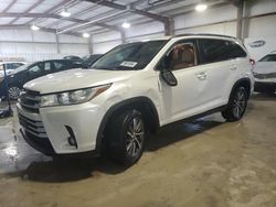 Toyota Highlander salvage cars for sale: 2019 Toyota Highlander SE