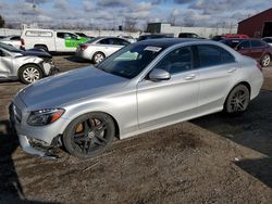 Mercedes-Benz c-Class salvage cars for sale: 2015 Mercedes-Benz C 300 4matic