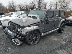 Jeep salvage cars for sale: 2022 Jeep Wrangler Unlimited Sahara 4XE