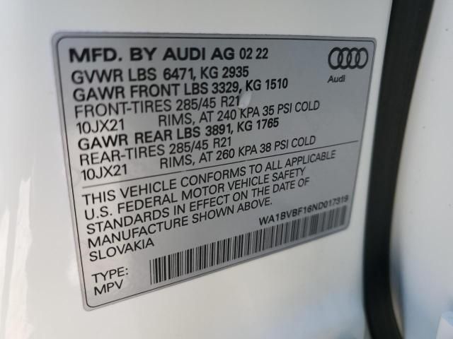 2022 Audi Q8 Premium Plus