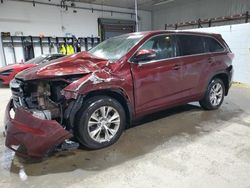 Toyota Highlander salvage cars for sale: 2015 Toyota Highlander LE