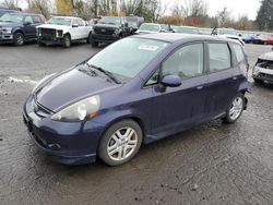 Salvage cars for sale from Copart Portland, OR: 2008 Honda FIT Sport