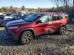 Jeep Cherokee salvage cars for sale: 2015 Jeep Cherokee Trailhawk