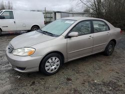 Toyota Corolla salvage cars for sale: 2003 Toyota Corolla CE